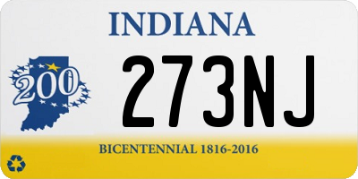 IN license plate 273NJ