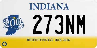 IN license plate 273NM