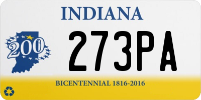 IN license plate 273PA