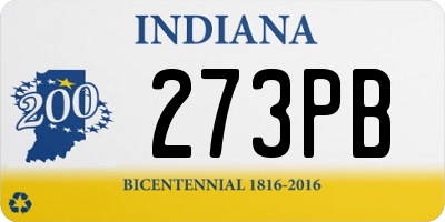 IN license plate 273PB