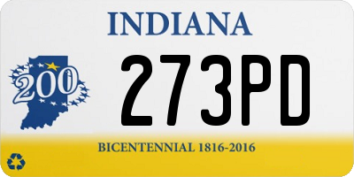 IN license plate 273PD