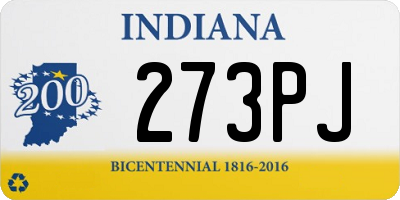 IN license plate 273PJ