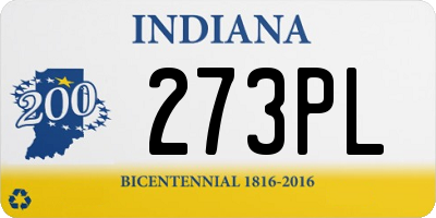 IN license plate 273PL