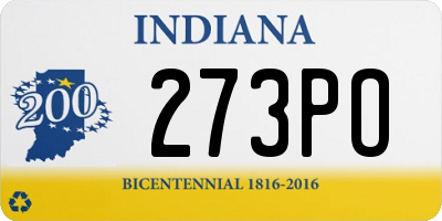 IN license plate 273PO