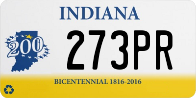 IN license plate 273PR