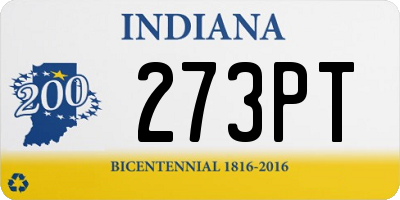 IN license plate 273PT