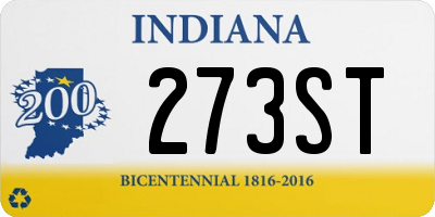 IN license plate 273ST