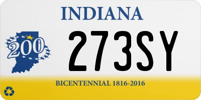 IN license plate 273SY