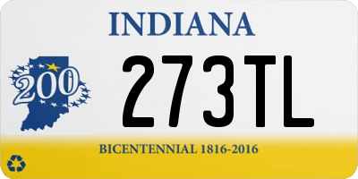 IN license plate 273TL