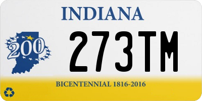 IN license plate 273TM