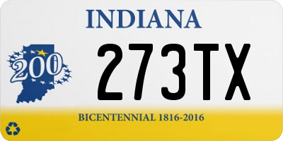 IN license plate 273TX