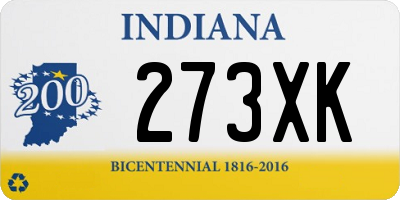 IN license plate 273XK