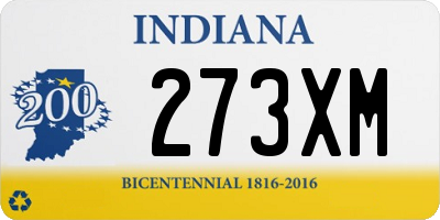 IN license plate 273XM