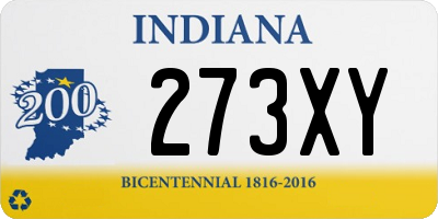 IN license plate 273XY