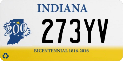 IN license plate 273YV