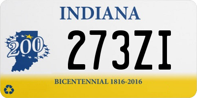 IN license plate 273ZI