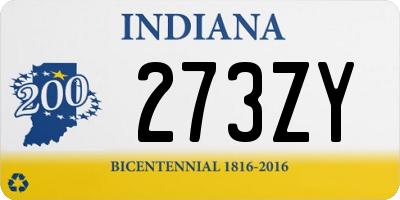 IN license plate 273ZY