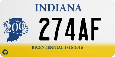 IN license plate 274AF