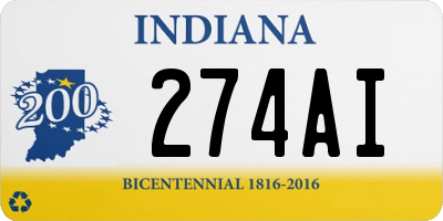 IN license plate 274AI