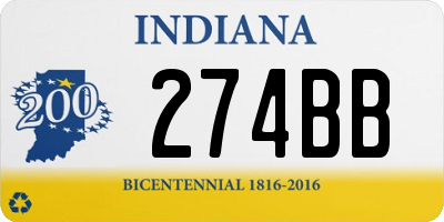 IN license plate 274BB