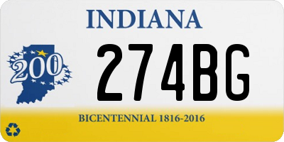 IN license plate 274BG