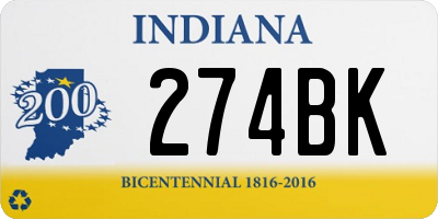 IN license plate 274BK