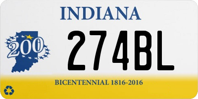 IN license plate 274BL