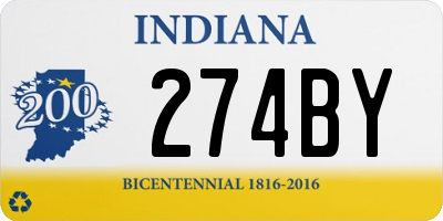 IN license plate 274BY