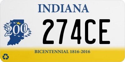 IN license plate 274CE