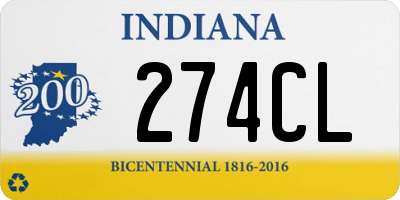 IN license plate 274CL