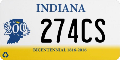 IN license plate 274CS