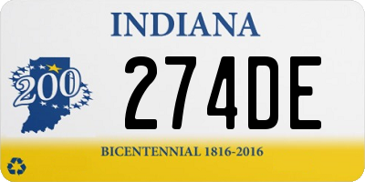 IN license plate 274DE