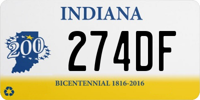 IN license plate 274DF