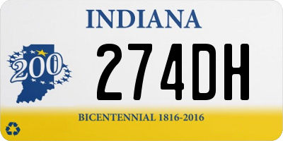 IN license plate 274DH