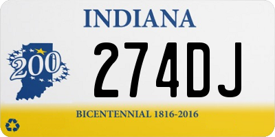 IN license plate 274DJ