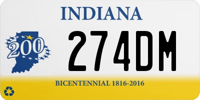 IN license plate 274DM