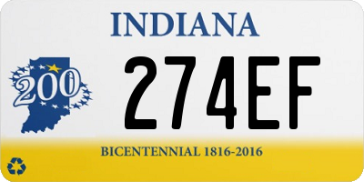 IN license plate 274EF