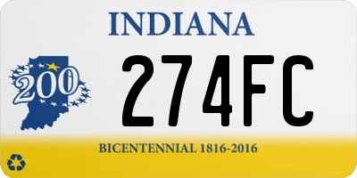 IN license plate 274FC