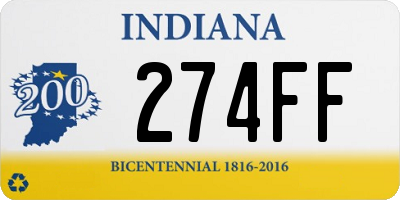 IN license plate 274FF