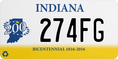 IN license plate 274FG