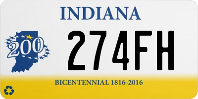 IN license plate 274FH