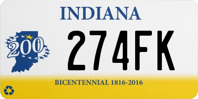 IN license plate 274FK