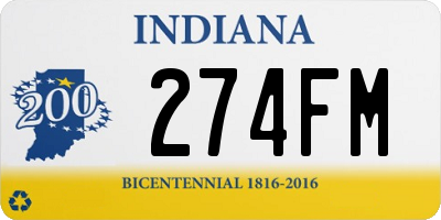 IN license plate 274FM