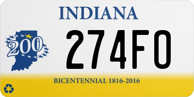 IN license plate 274FO