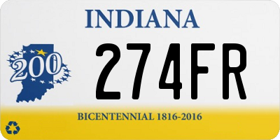 IN license plate 274FR