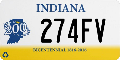 IN license plate 274FV