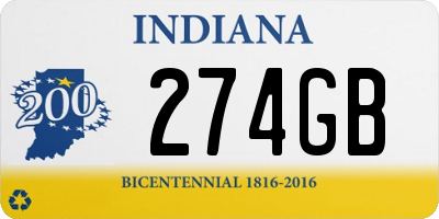 IN license plate 274GB