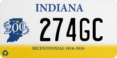 IN license plate 274GC