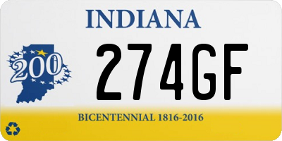 IN license plate 274GF