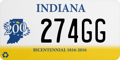 IN license plate 274GG